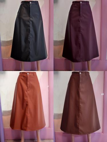 Pollera Eco Cuero Evase