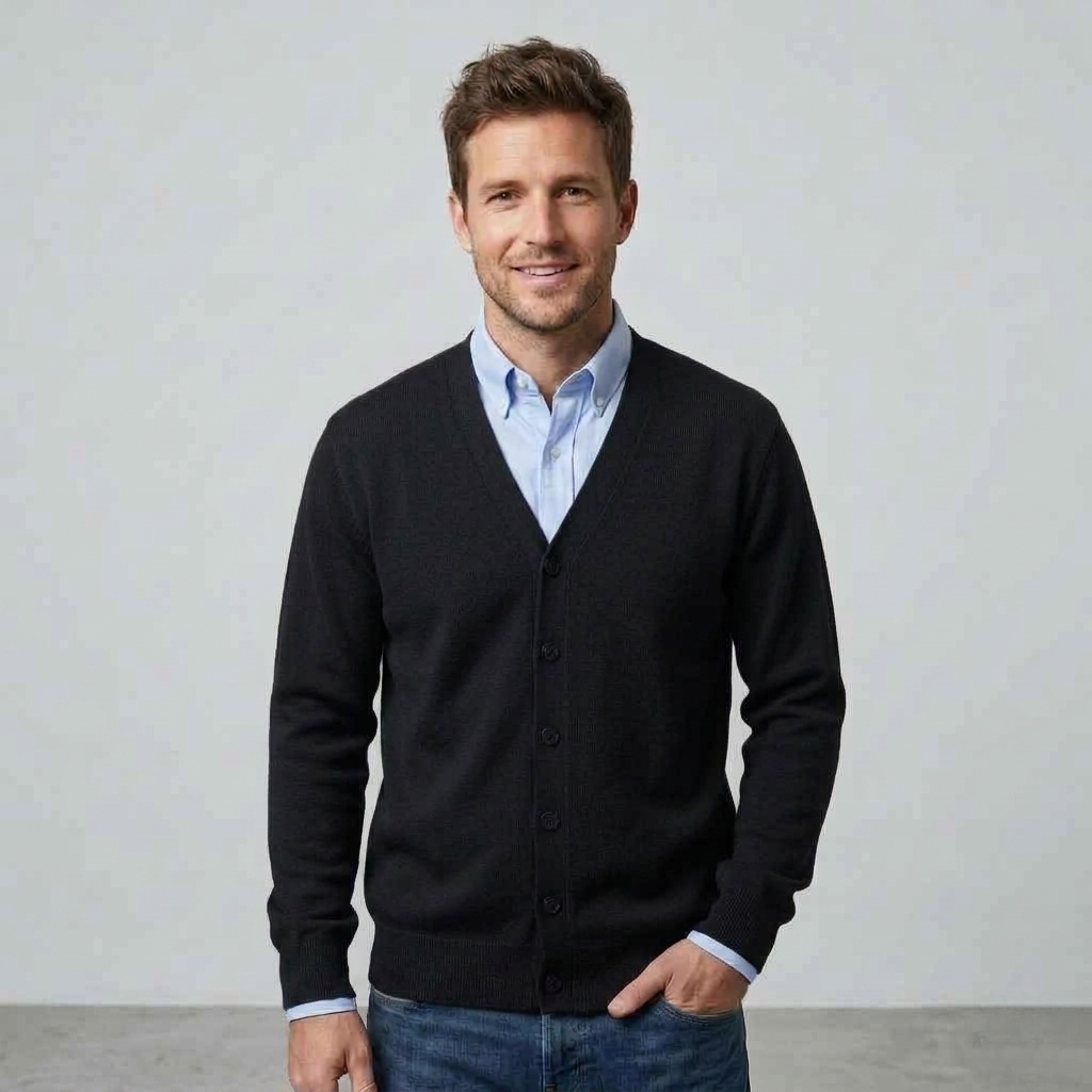Cárdigan Tejido Lana para Hombre - cardigan%20hombre%20negro.jpg