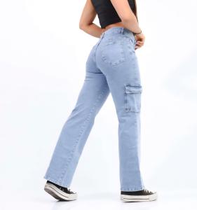 Wide Cargo Jeans  Elastizado