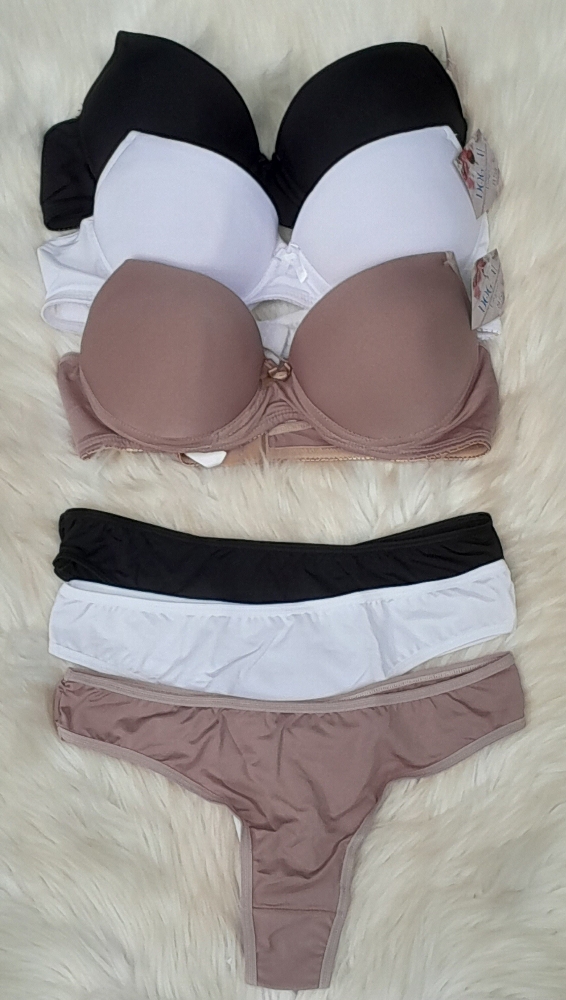 Conjunto- Microfibra- Ropa Interior Taza Aramadacon Colaless - Imagen 2