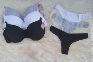 Conjunto - Algodon -ropa Interior Taza Aramada y Colaless