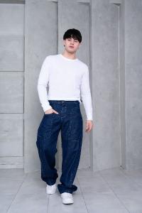 Art 935-2 - 36 al 46 - Baggy Az Denim + Bolsillo Recortes "trend" - Miniatura 5