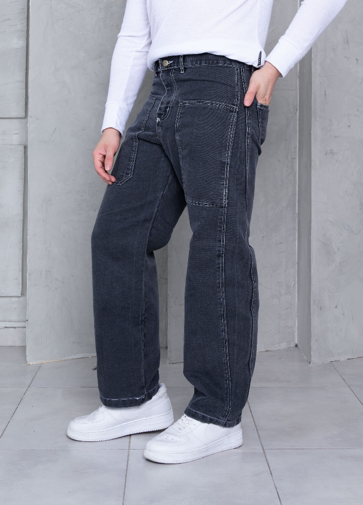 Art 936-2 - 36 al 46 - Baggy Gris Stone + Bolsillo Recortes "trend" - Imagen 1