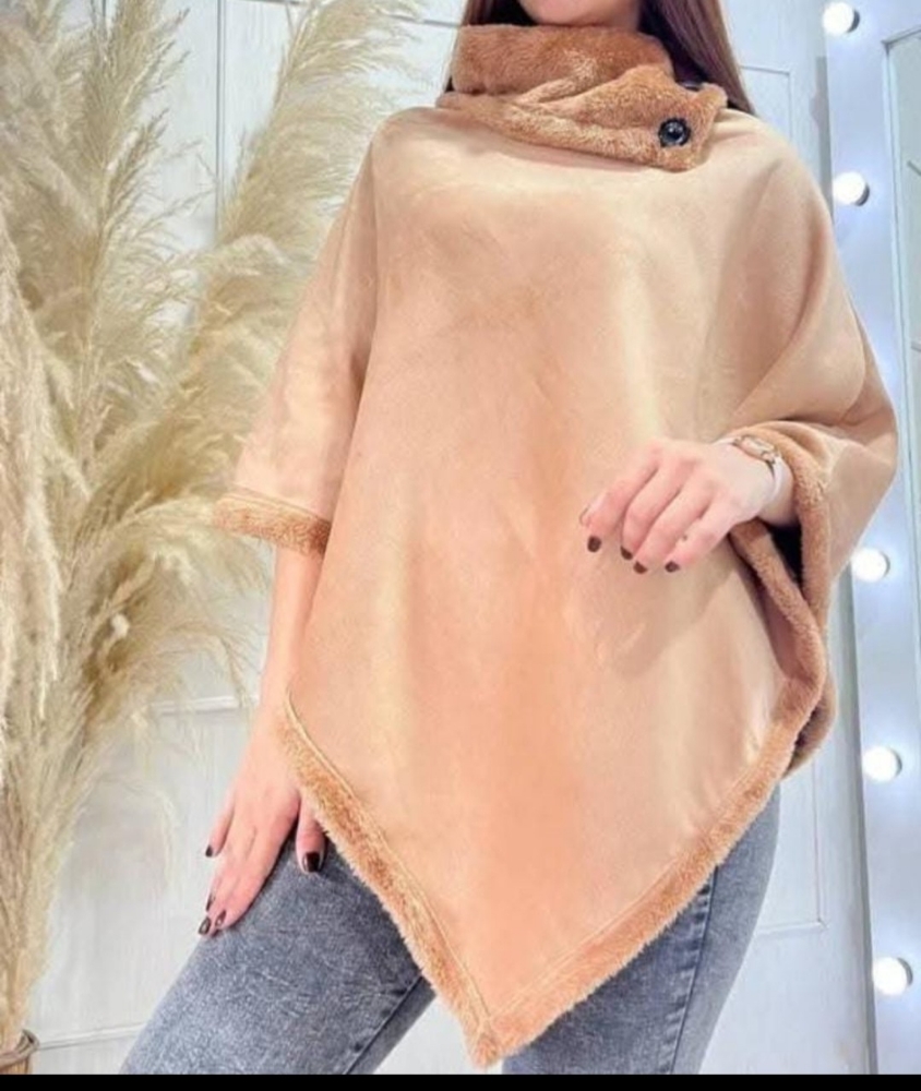Poncho de Plush Bifas con Corderito Hermosos - Imagen 2