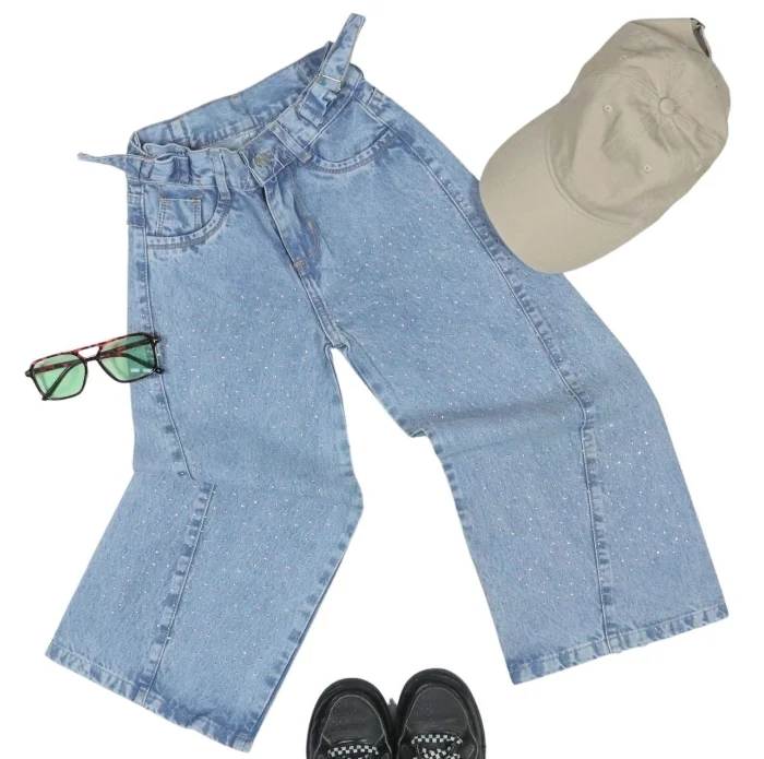 Jeans Palazo Strass