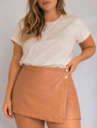 Skort C/botones Cuerina
