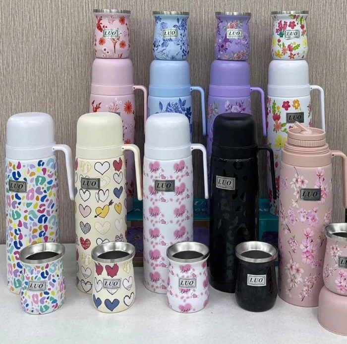 Termo con Maté Estampado Media Manija
