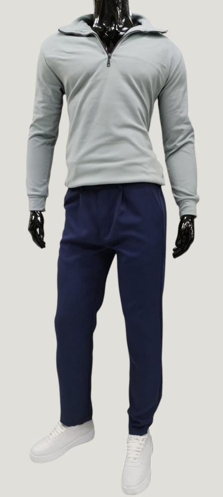 Pantalón Sastrero Hombre Azul Marino - Imagen 4