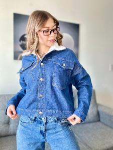Campera Mom con Cintura y Corderito (azul) - Miniatura 6