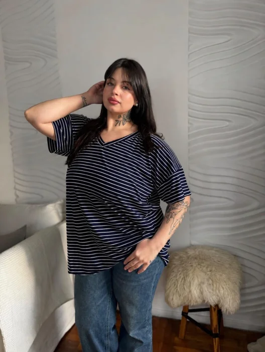 Remeras Rayadas Curvy