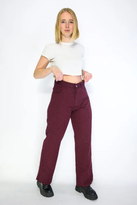 Wide Leg Bordo