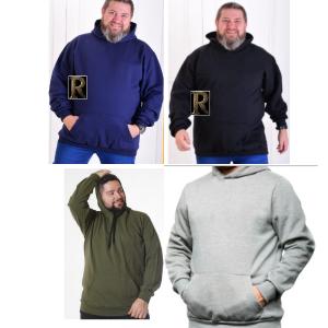 Buzo Canguro Liso Frizado Talles Especiales