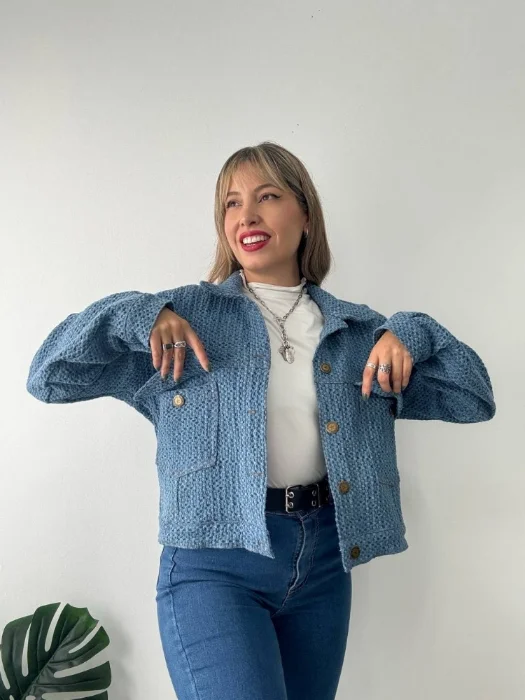 Campera Elitzel de Jeans Celeste