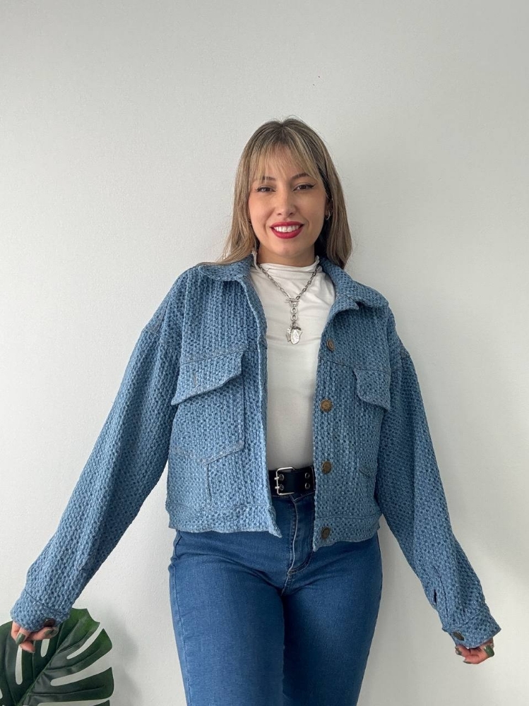 Campera Elitzel de Jeans Celeste - Imagen 3