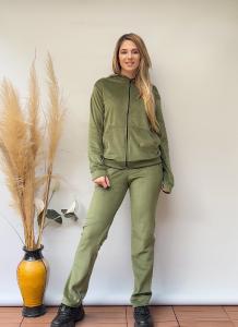 Conjunto Plush C/piel Campera + Pantalón