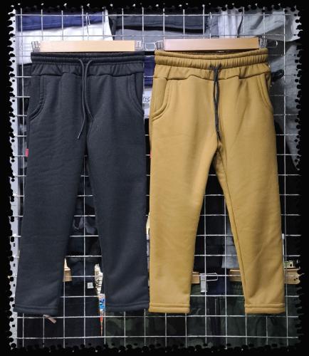 Pantalón Recto Jersey con Piel - Miniatura 3
