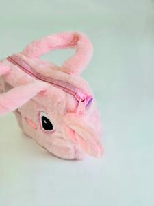 Carterita Infantil Nenas Niñas Personaje Angela Stitch Moderna Rosa Suave Peluche - Miniatura 4