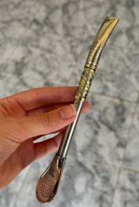 Bombillon de Alpaca con Pico de Bronce 17cm