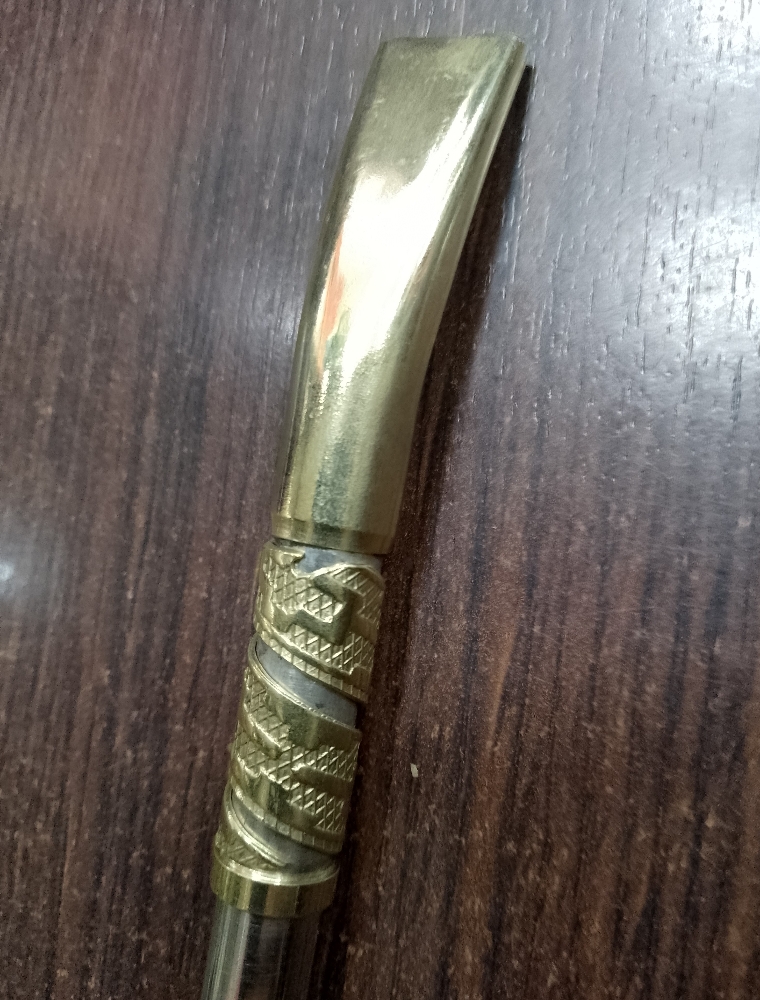 Bombillon de Alpaca con Pico de Bronce 17cm - Imagen 3