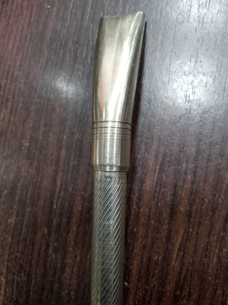 Bombillon de Alpaca Cincelado de  18cm - Imagen 2