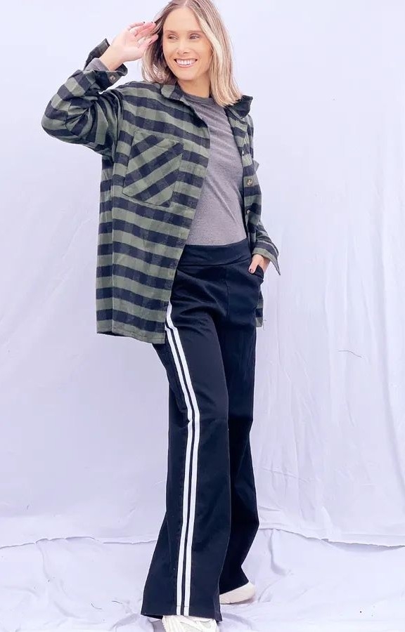Maxi Palazo Jeans con Lineas - Imagen 2