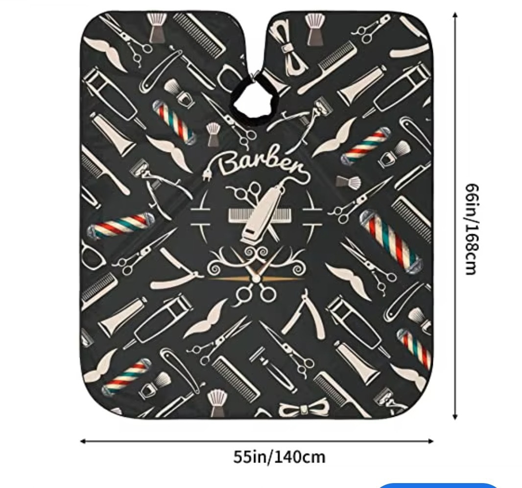 Capa Bata Peinador para Barbería Modelos Surtidos con Ganchitos - Imagen 4