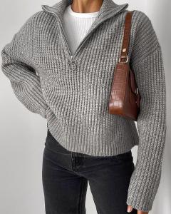 Sweater Buzo Medio Cierre