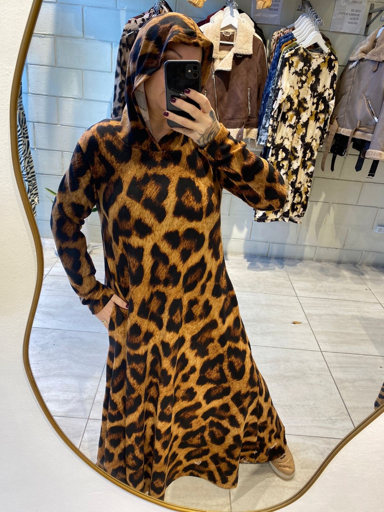 Vestido Capucha Estampado - Imagen 2