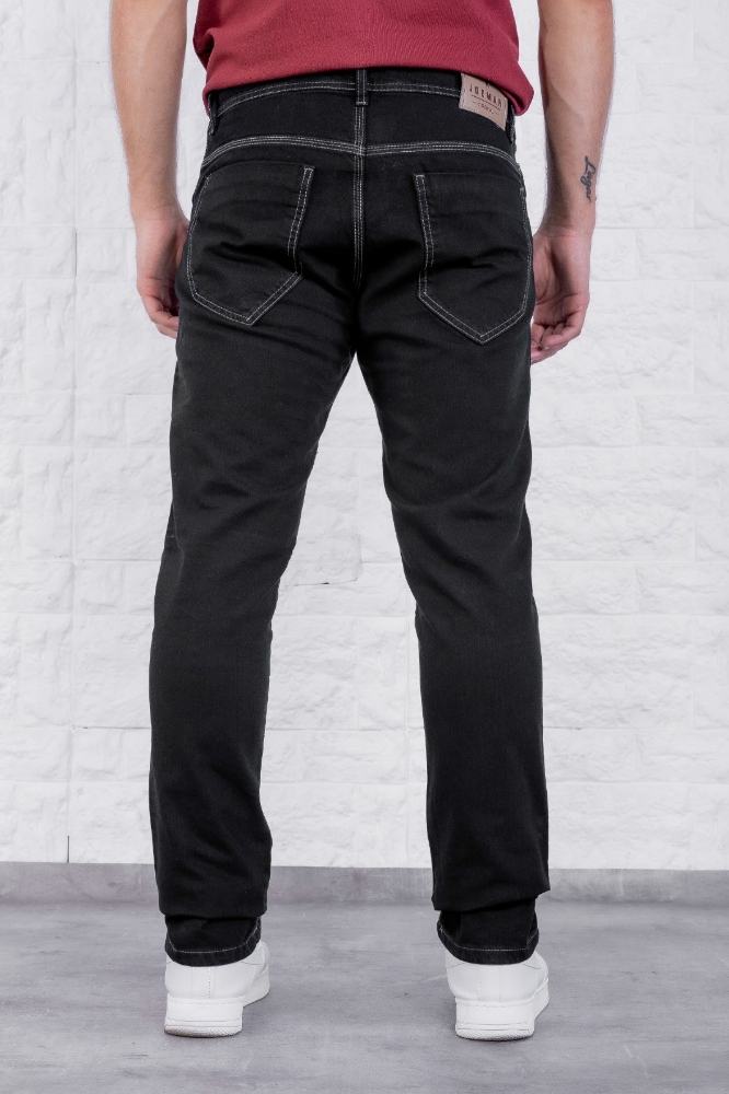 Jeans Recto Negro Rigido Discontinuo - Imagen 2