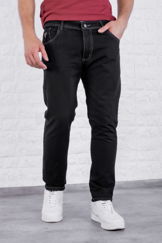 Jeans Recto Negro Rigido Discontinuo - Imagen 5