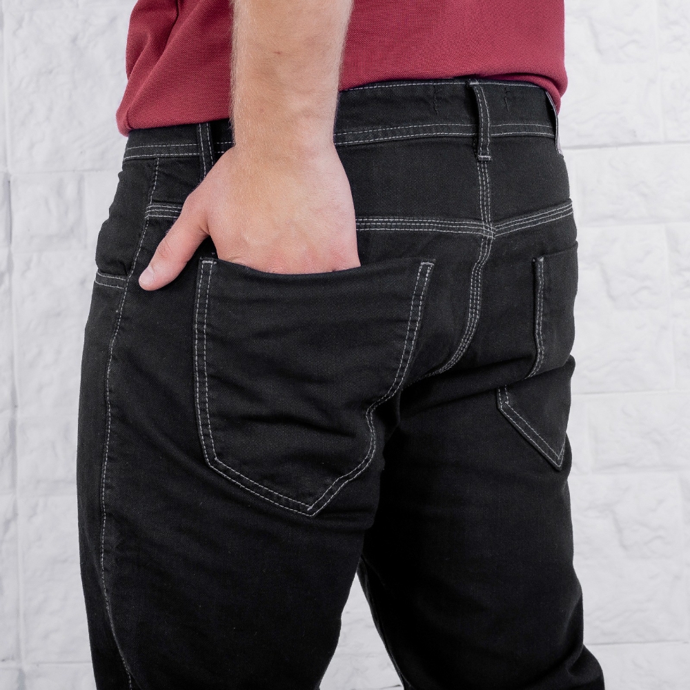 Jeans Recto Negro Rigido Discontinuo - Imagen 6