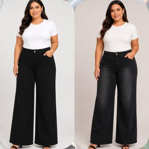 Pantalón Jeans Wide Leg Rígido