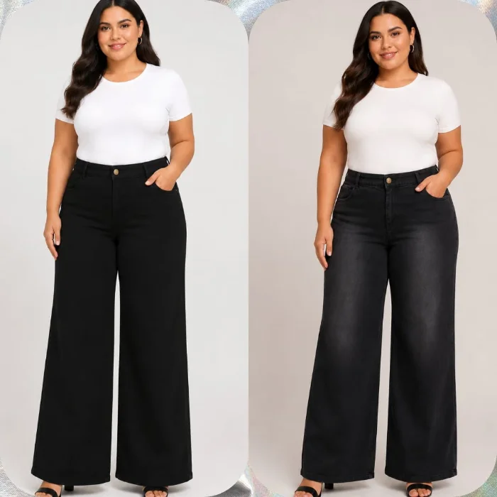 Pantalón Jeans Wide Leg Rígido