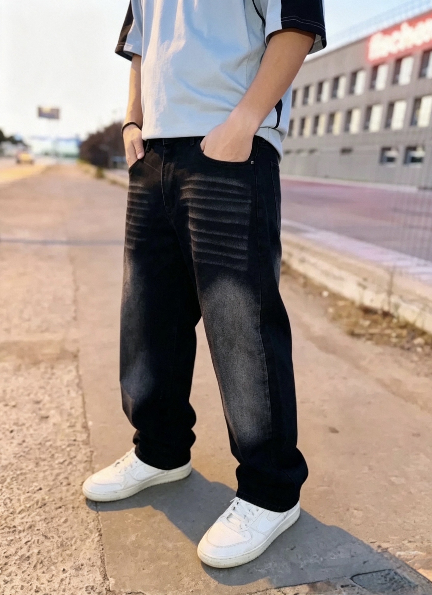 Baggy Unisex con Bigote y Localizado - Imagen 2