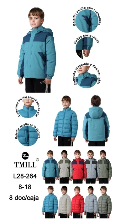 Campera 2 en 1 Niños Talles 8 al 18