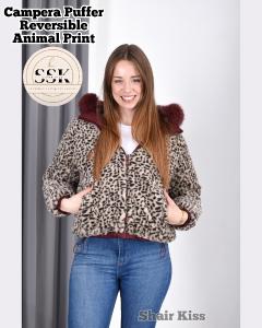 Tendencia Campera Reversible Animal Print. Liqudiacion
