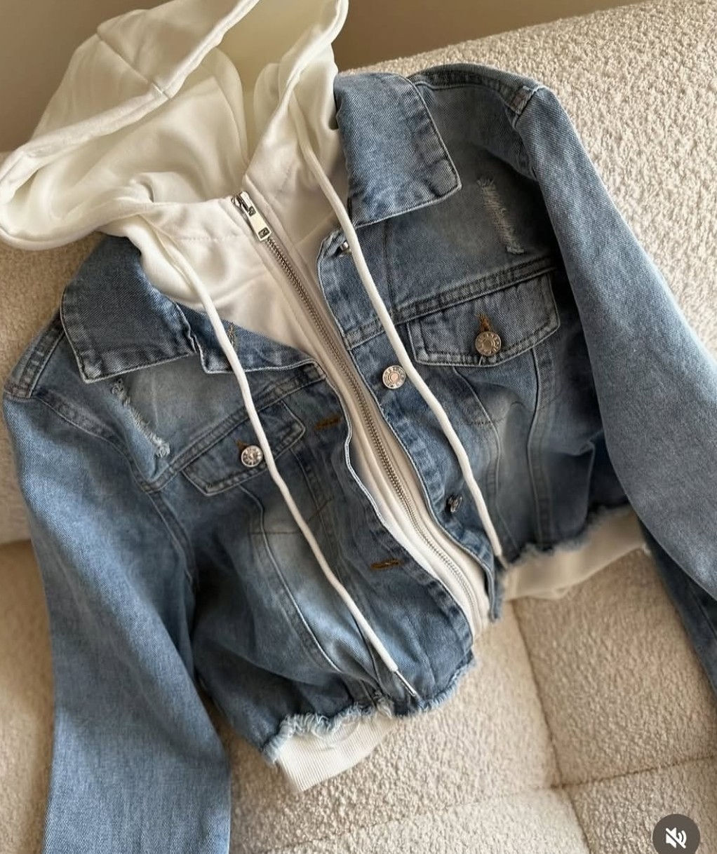 Campera Denim con Capucha - Imagen 2
