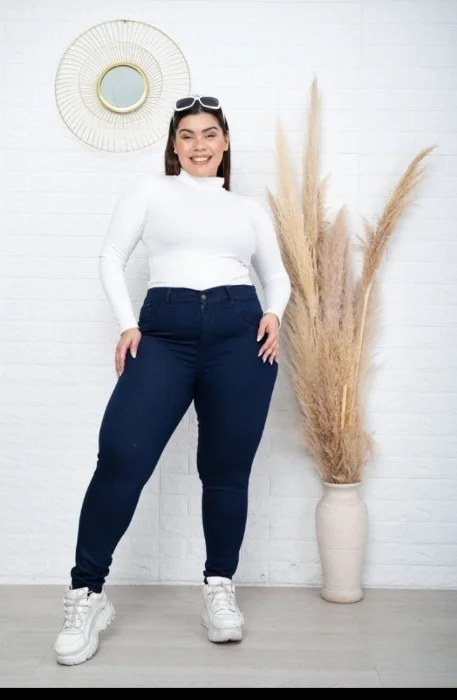 Jeans Chupin Azul Talle Especial