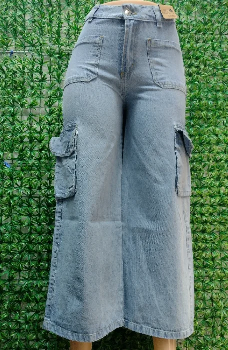 Wide Leg Rígido Celeste
