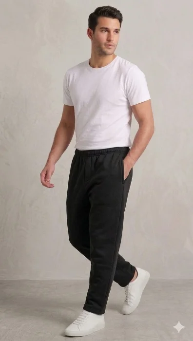 Pantalón de Algodón Frizados