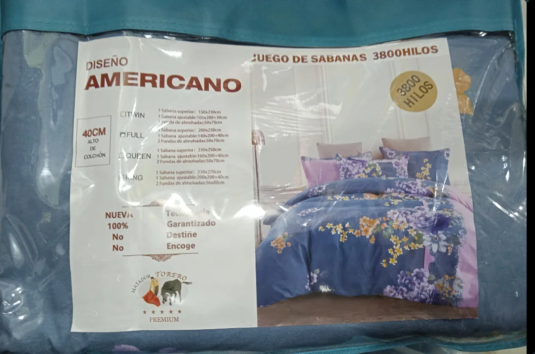 Sabana 2 1/2 Americano 3800 Hilos - Imagen 1
