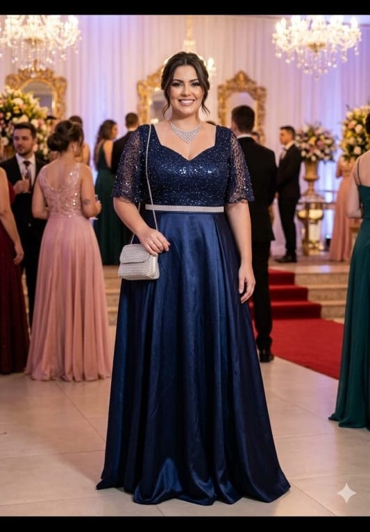 Hermoso Vestido Talla Especial - Imagen 2