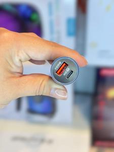 Adaptador de Auto  2en 1  38w  Usb y Usb C - Miniatura 3
