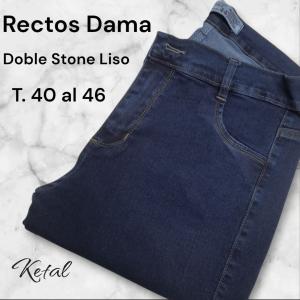 Pantalón Recto Azul Jean