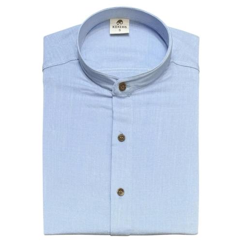 Camisa de Lino Cuello Mao - Miniatura 7