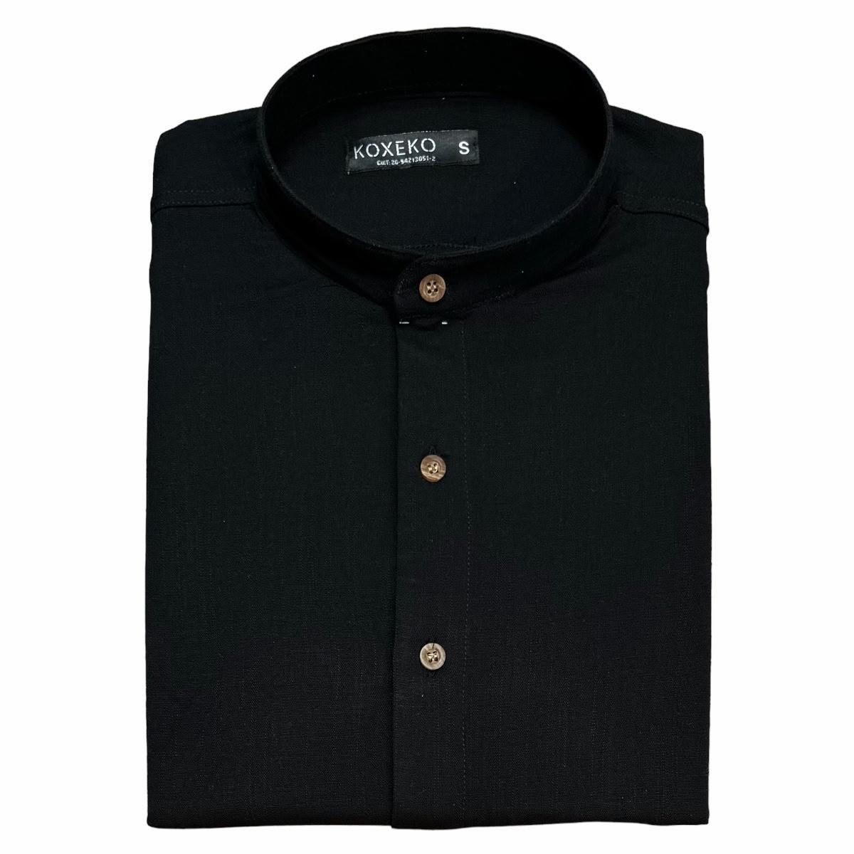 Camisa de Lino Cuello Mao - Imagen 3