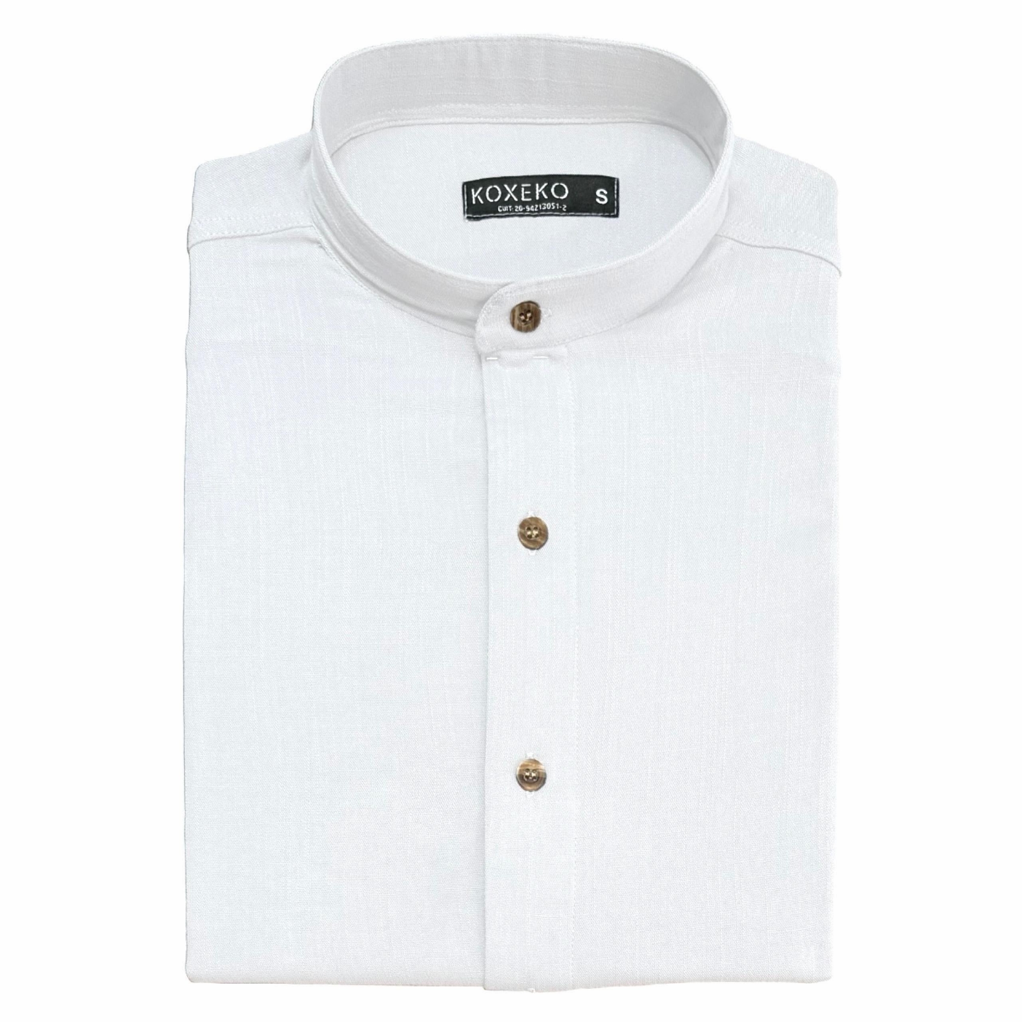 Camisa de Lino Cuello Mao - Imagen 4