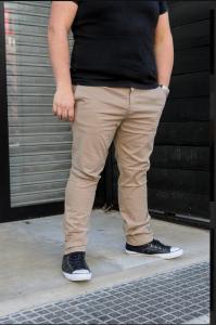 Pantalón Semi Chupin  Beige Elastizado - Miniatura 2