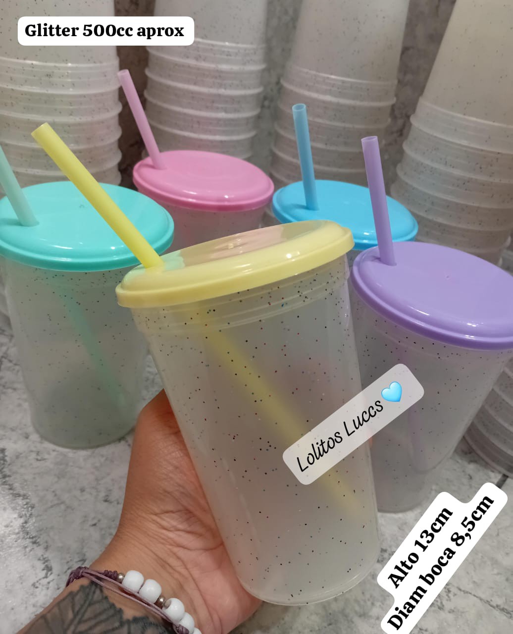 Vaso Glitter 500cc - Imagen 3