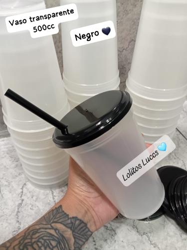 Vaso 500cc Tapa y Sorbete